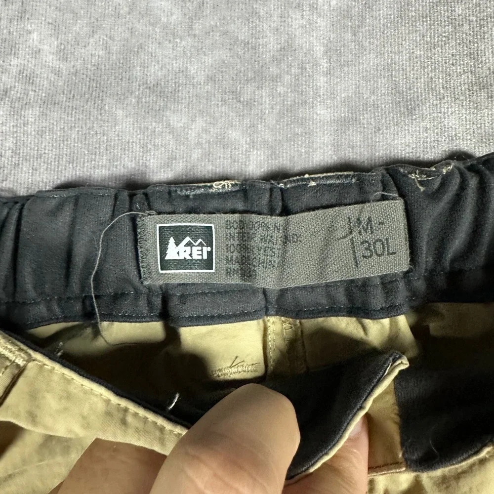 REI Sahara Convertible Cargo Pants Mens 28x30 Khaki Tan Hiking Zip Off Outdoor